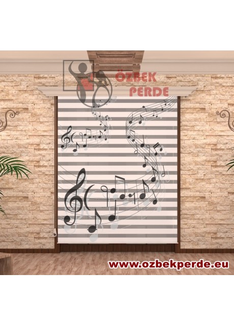 Nota Dalgası Zebra Perde